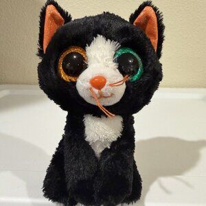 Ty Beanie Boos Frights Black Cat Halloween Plush Glitter Eyes 6”